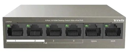 Tenda TEF1106P-4-63W  PoE 6--0