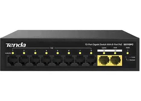 Коммутатор 10PORT 10/100/1000M SG110PC TENDA-0