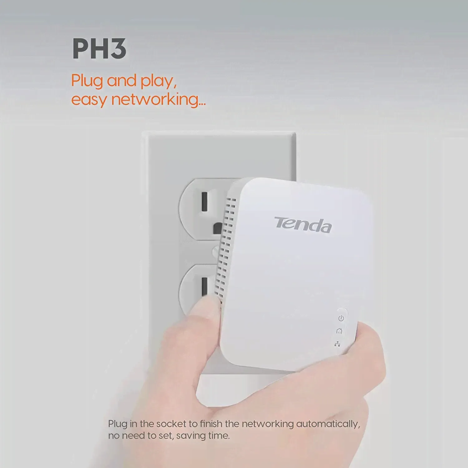 Сетевой адаптер Tenda PH3, 1000 Мбитс, 1 порт, Gigabit AV1000 Ethernet PLC адаптеры, высокая совместимость с IPTV Homeplug AV2, 1 пара (art.: 3920b53cafe33)-2